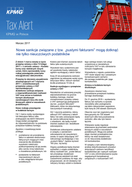 Tax Alert KPMG w Polsce