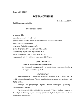 V KS 2-17 - Sąd Najwyższy