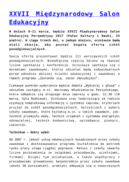 XXVII Międzynarodowy Salon Edukacyjny