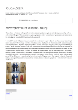Generuj PDF - Policja Ł&oacute;dzka