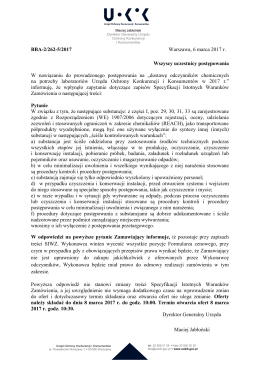 BBA-2/262-5/2017 Warszawa, 6 marca 2017 r. Wszyscy