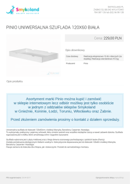 pinio uniwersalna szuflada 120x60 biała