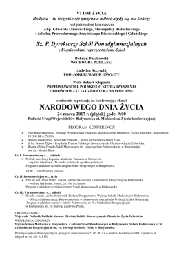 zaproszenie - Kuratorium Oświaty w Białymstoku