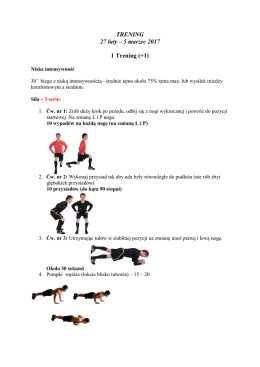 TRENING 27 luty – 5 marzec 2017 1 Trening (+1)