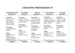 JADŁOSPIS PRZEDSZKOLNY