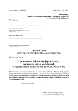 Zał _03_- Oświadczenie - Zarząd Infrastruktury Komunalnej i