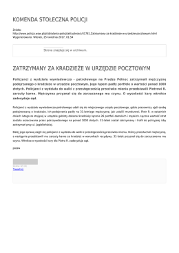 Generuj PDF - Komenda Stołeczna Policji