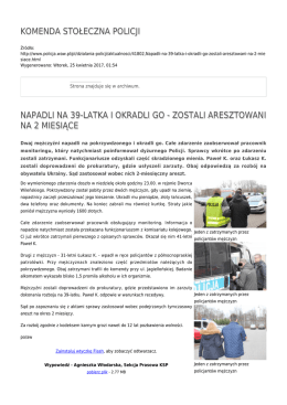 Generuj PDF - Komenda Stołeczna Policji