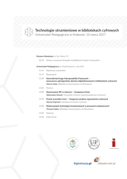 Technologie strumieniowe w bibliotekach cyfrowych
