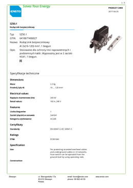 SZ50.1 Rozłącznik bezpiecznikowy