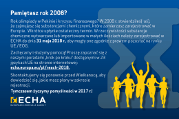 Pamiętasz rok 2008? - ECHA