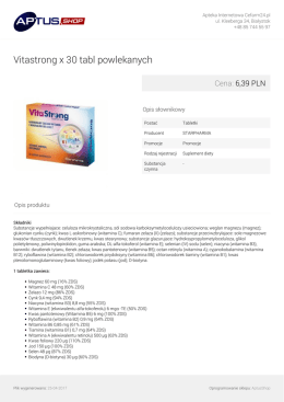 Vitastrong x 30 tabl powlekanych
