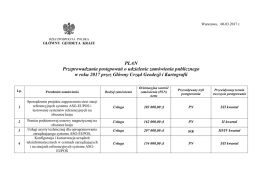 PLAN Przeprowadzania postępowań o udzielenie zam&oacute;wienia