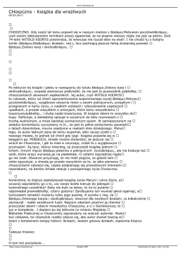 CHoszczno - Ksią ka dla wra liwych