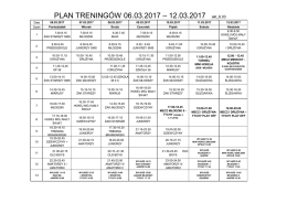 PLAN TRENINGÓW 06.03.2017 – 12.03.2017 akt_6.03