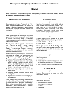 Statut - F&ouml;rderverein Polnische Schule eV