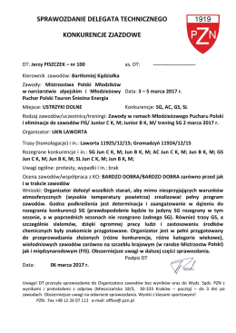 Sprawozdanie DT PZN Jerzego Piszczka