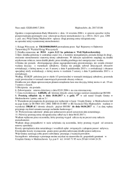 Wójt Gminy Mędrzechów ogłasza drugi przetarg ustny