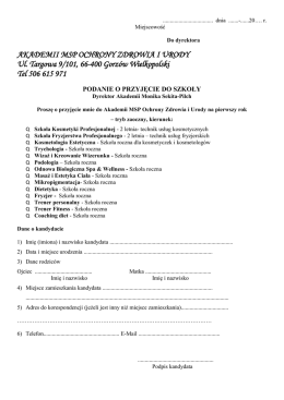 Pobierz podanie do szkoły