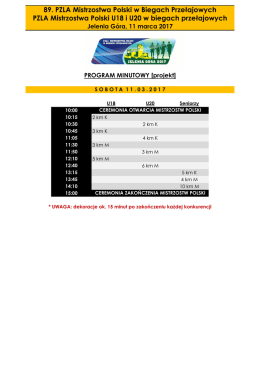 PROGRAM MINUTOWY [projekt] / aktualizacja 28/02/2017