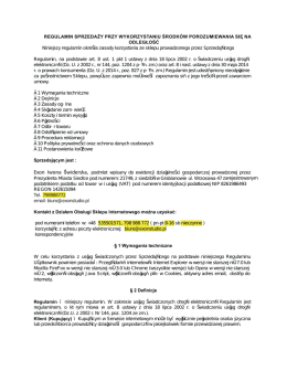Regulamin - Kocyki.com
