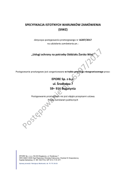 16397-2017-SIWZ - EPORE Sp. z oo