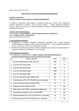 SPECYFIKACJA ISTOTNYCH WARUNK&Oacute;W ZAM&Oacute;WIENIA