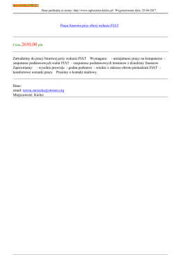Praca biurowa przy obcej walucie FIAT