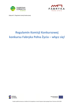 Załącznik 3. Regulamin komisji konkursowej