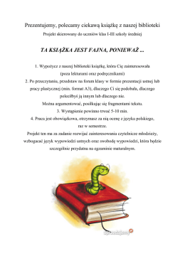Prezentujemy, polecamy ciekawą książkę z naszej biblioteki TA