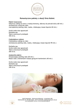 Romantyczne pakiety z okazji Dnia Kobiet