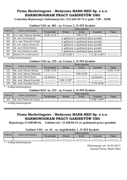 Pracownia USG os. Urocze 2 - Mark-Med