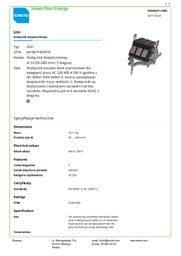 SZ41 Rozłącznik bezpiecznikowy