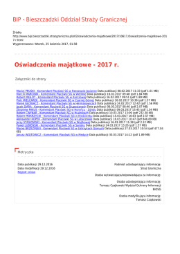 Generuj PDF - Bieszczadzki Oddział Straży Granicznej