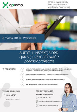 podejście praktyczne - Szkolenia farmaceutyczne