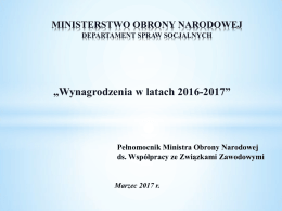Wynagrodzenia w resorcie obrony narodowej w latach