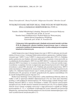 wykorzystanie metody real-time pcr do wykrywania dna ludzkiego