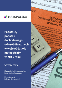 Podatnicy podatku dochodowego od osób fizycznych w