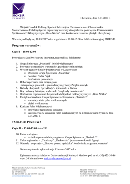 Warsztaty BOSA N&Oacute;ŻKA - MOKSiR