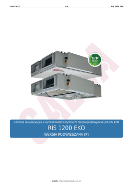 RIS 1200 EKO - Centrale wentylacyjne SALDA