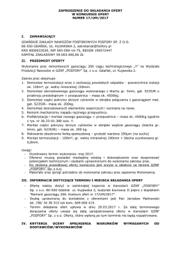 zaproszenie do składania ofert w konkursie ofert numer 17