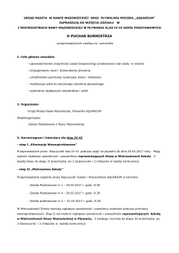 1. Regulamin oraz zasady Mistrzostw klas IV-VI