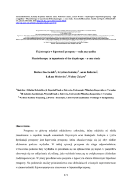 Fizjoterapia w hipertonii przepony &ndash; opis przypadku = Physiotherapy