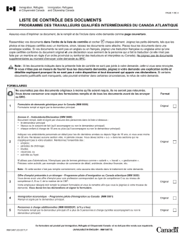 IMM 5467 - Citoyenneté et Immigration Canada