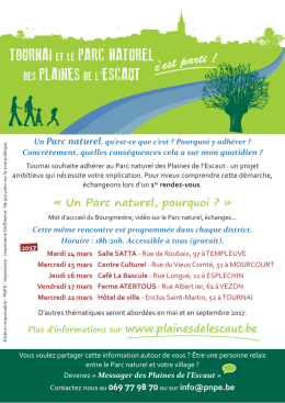 TOURNAI ET LE PARC NATUREL DES PLAINES DE L`ESCAUT