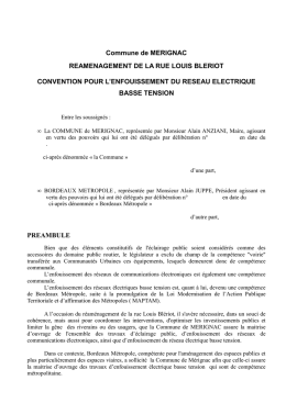 Convention enfouissement réseau BT Bleriot