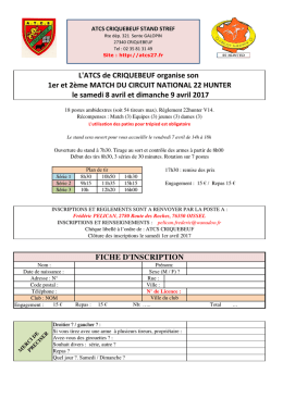 Annonce - Ligue de Normandie de tir