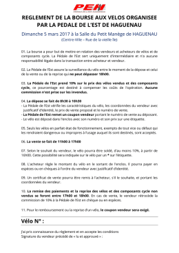 Reglement Bourse aux v&eacute;los 2017
