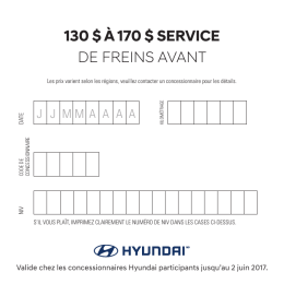 130 $ à 170 $ service de freins avant