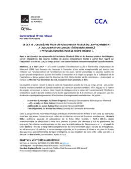 le cca et l`osm réunis pour un plaidoyer en faveur de l